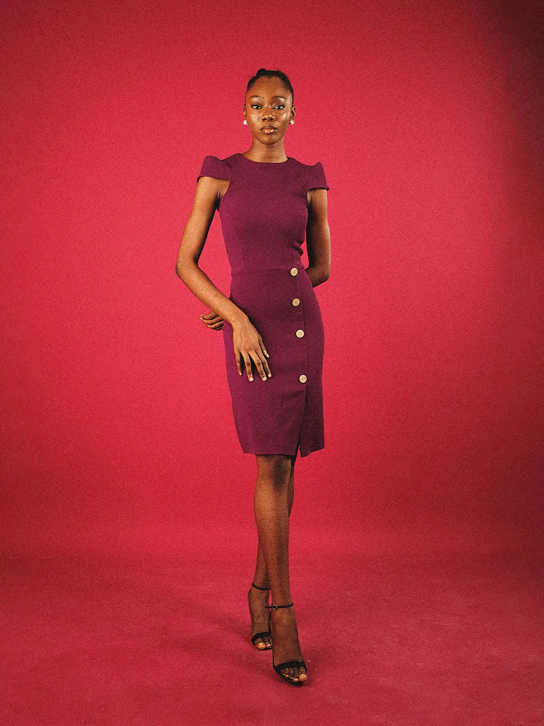 Cap sleeved sheath dress - Image 5