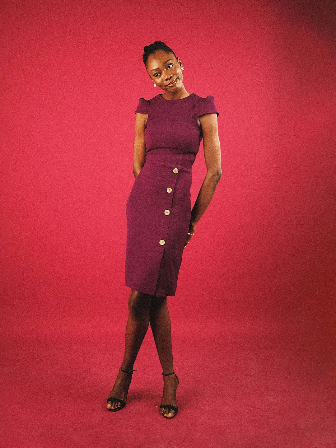 Cap sleeved sheath dress - Image 7