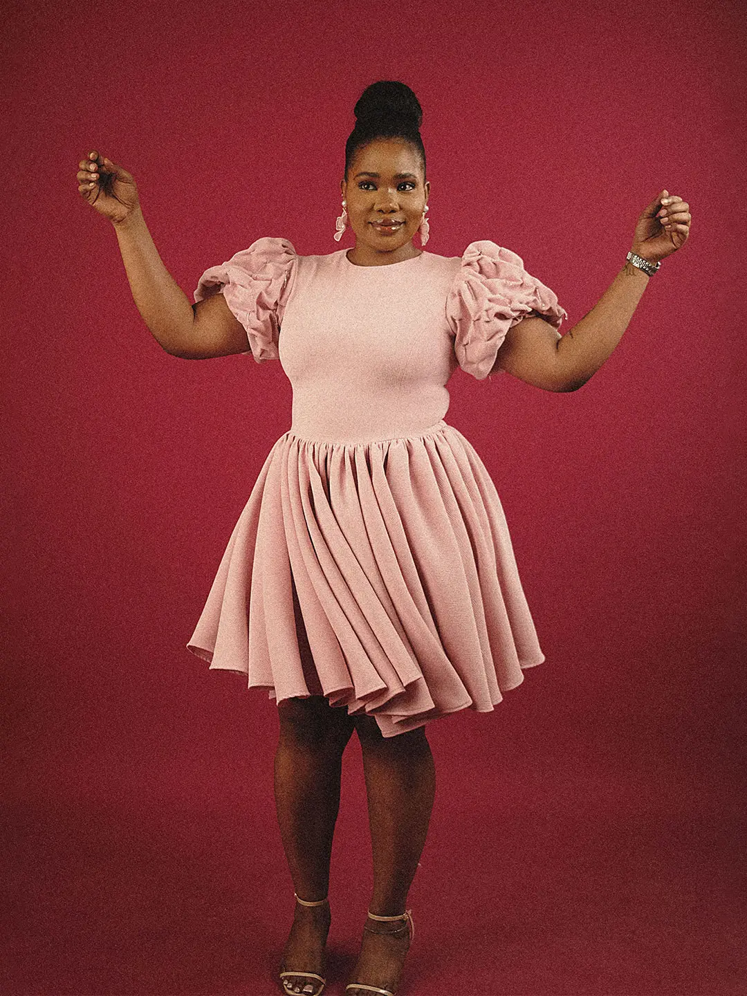 Puffed sleeve flare dress - Image 21