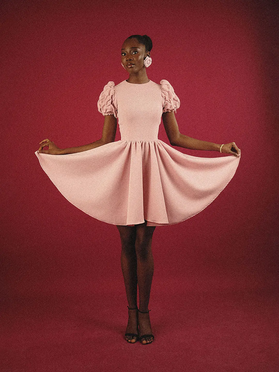 Puffed sleeve flare dress - Image 14