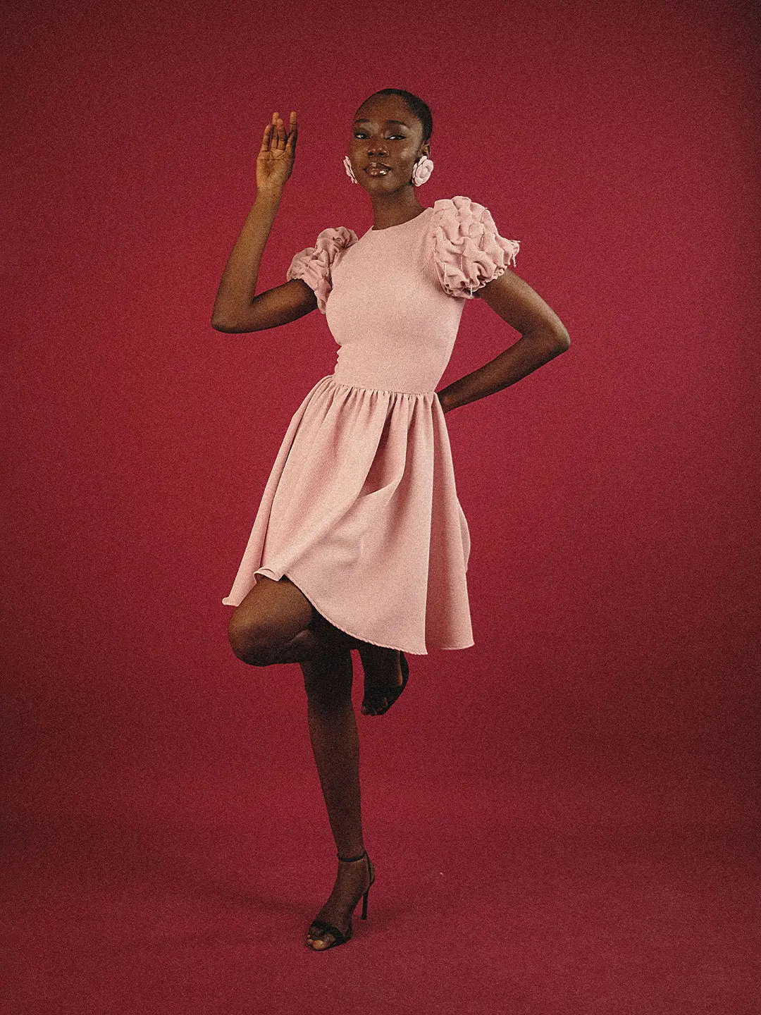 Puffed sleeve flare dress - Image 20