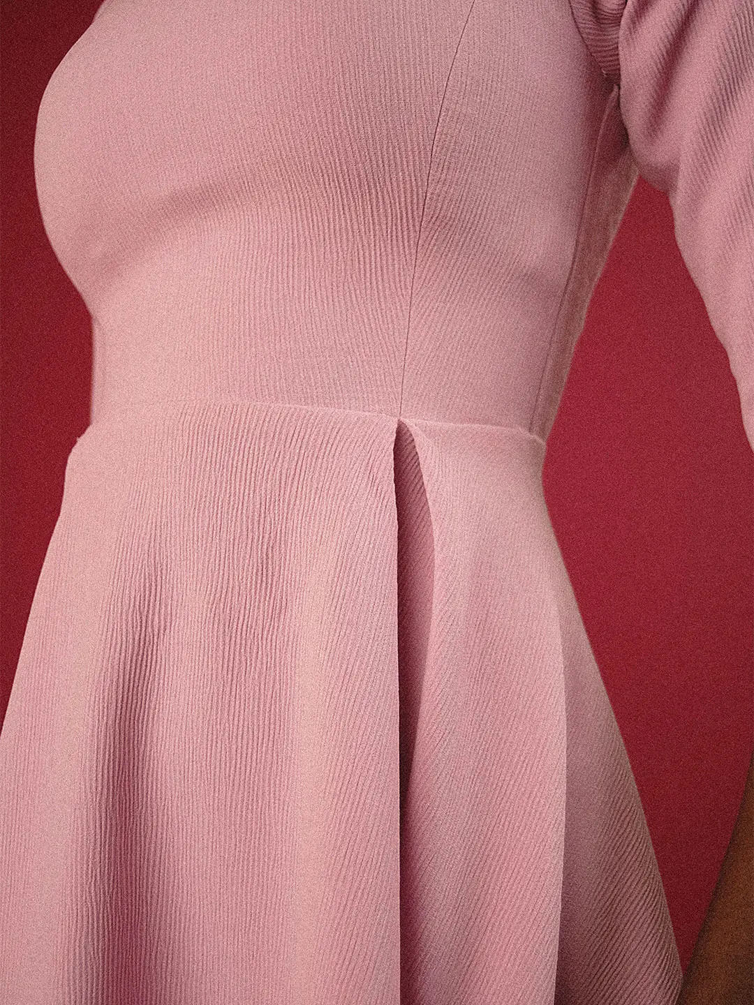 Boat neck flare dress - Image 13