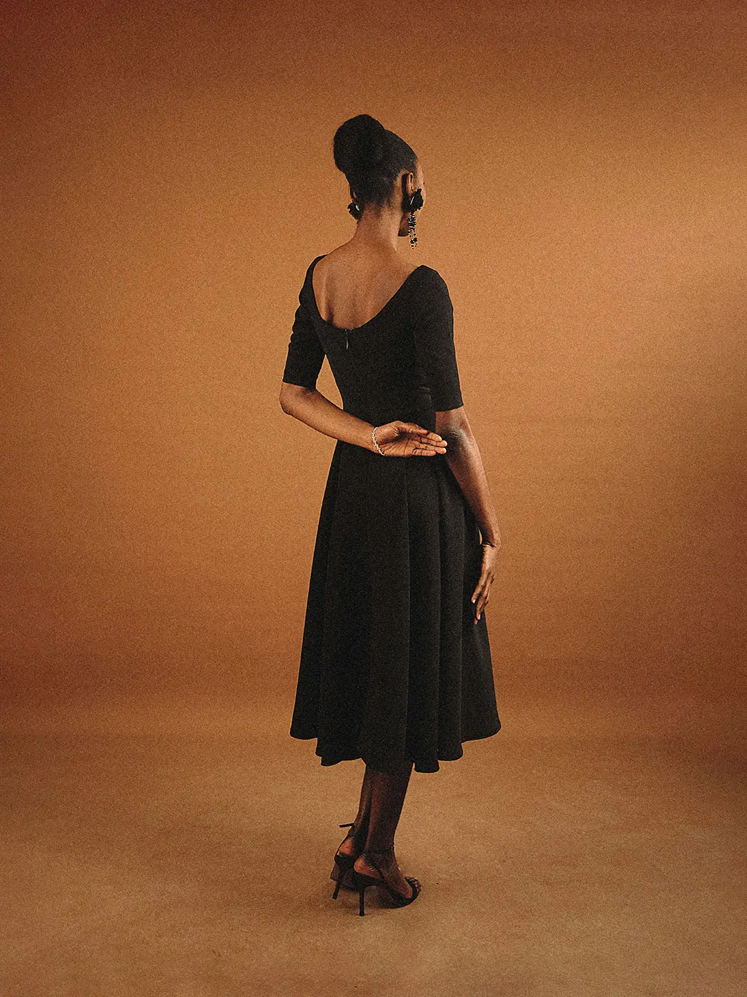 Boat neck flare dress - Image 4