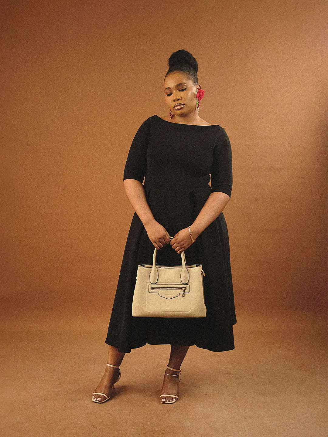 Boat neck flare dress - Image 6