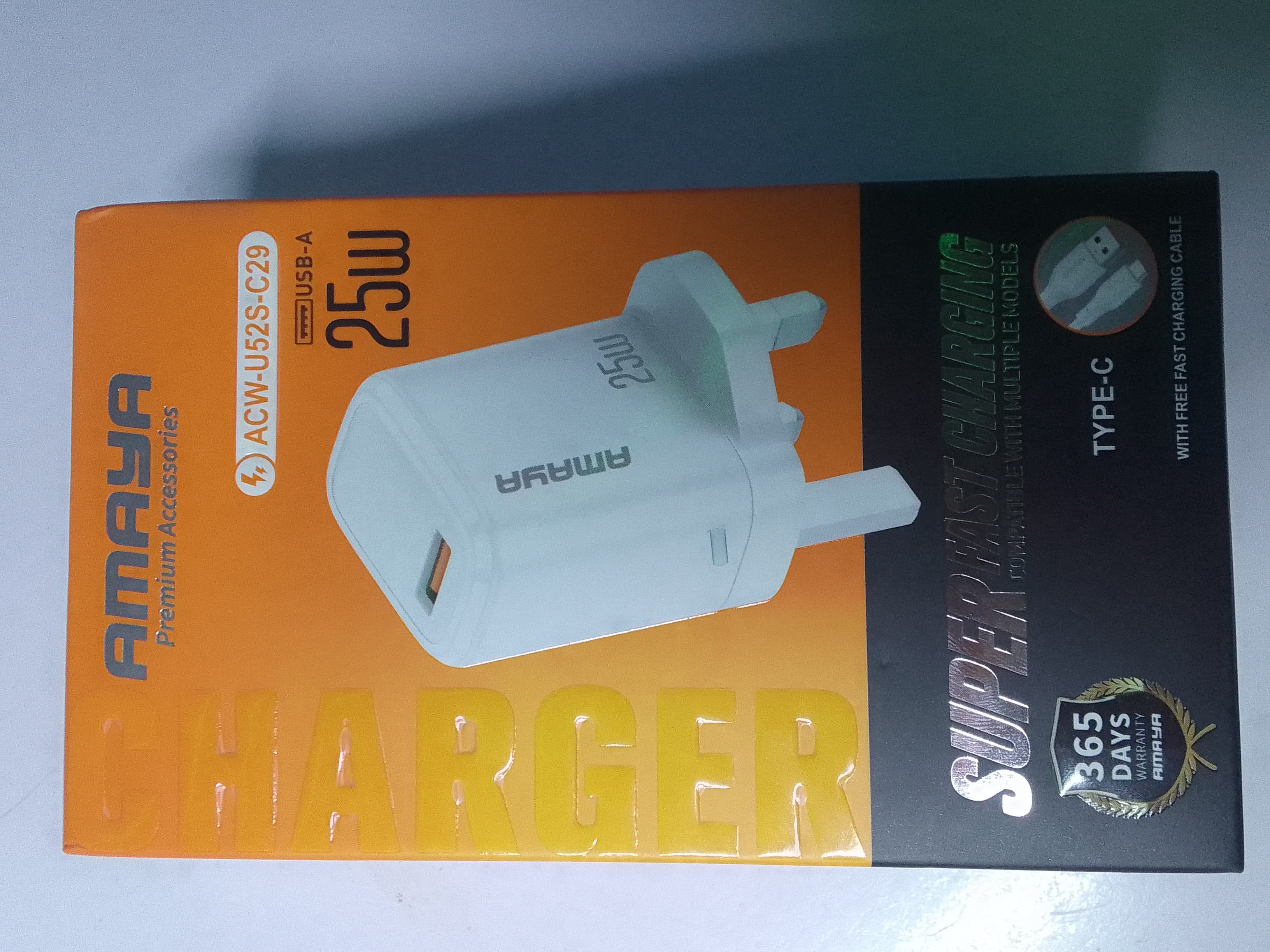 amaya charger type c 25w model ACW U52S C29image