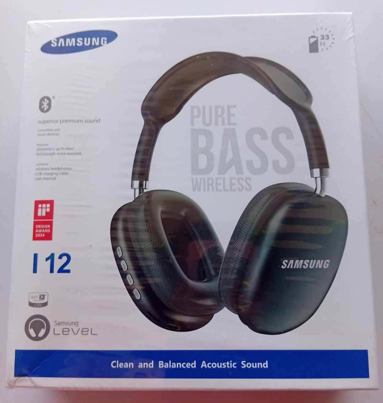 samsung headphone i12 bt bluetooth pure bass wirelessimage