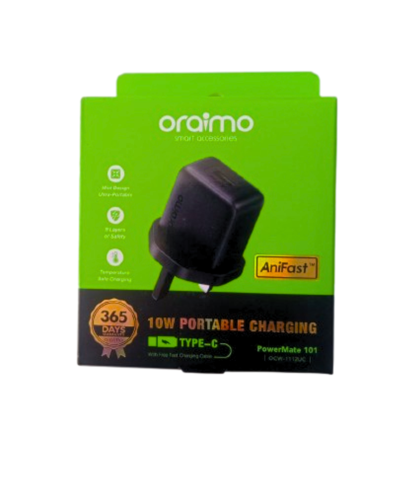 oraimo charger type c 10 watts portableimage