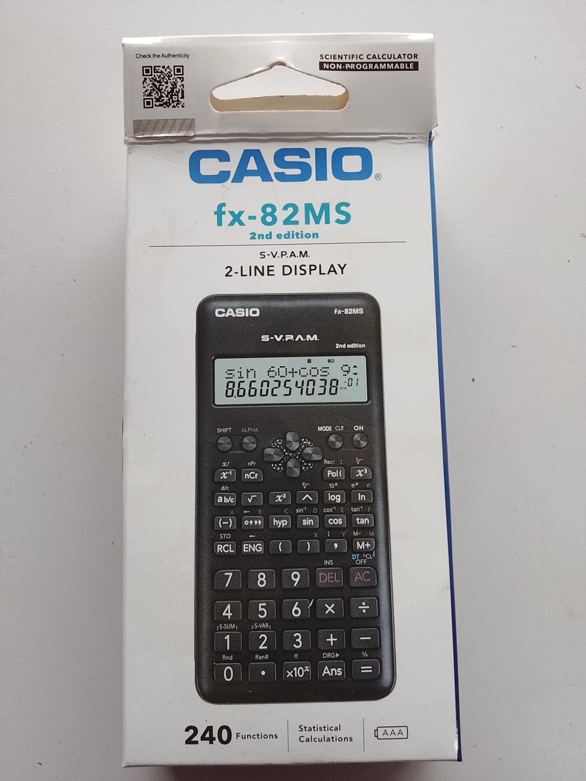 casio calculator scientific fx 82 ms with 2 line display 2nd editionimage
