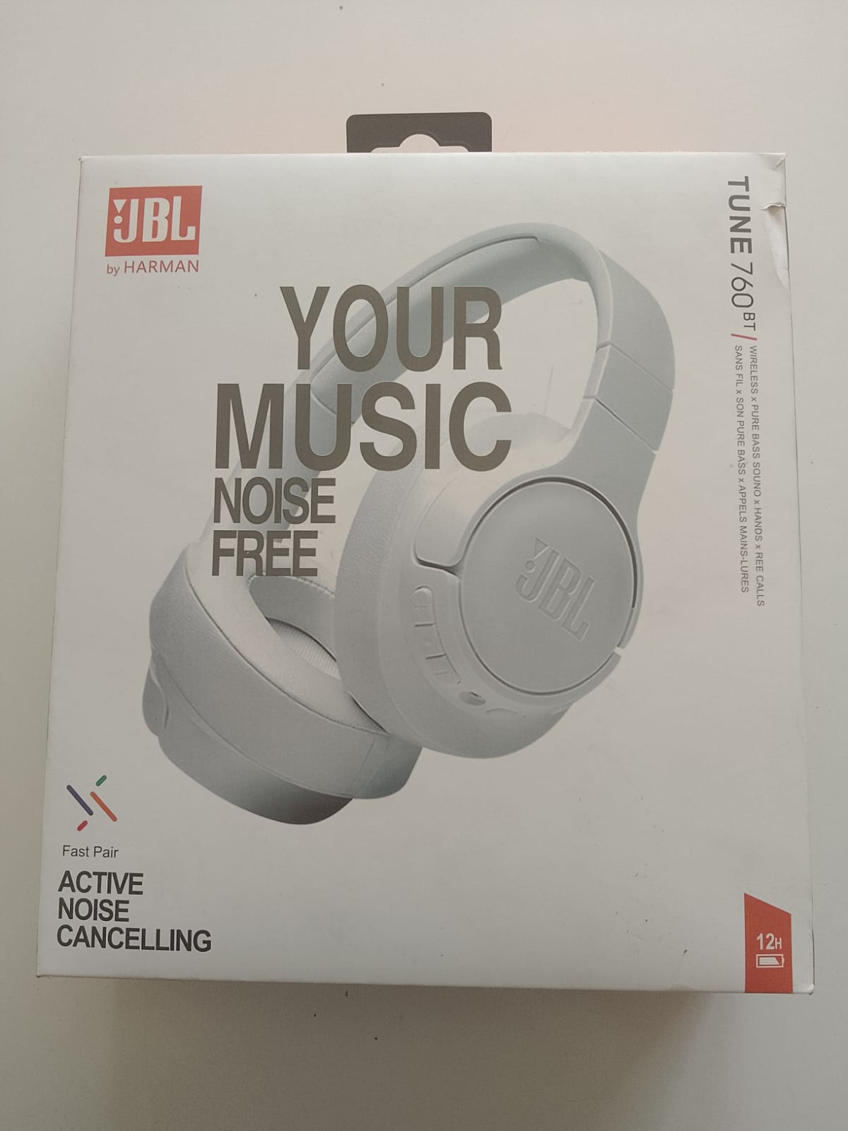 jbl headphones wireless bluetooth 760 tune with active noise cancellationimage