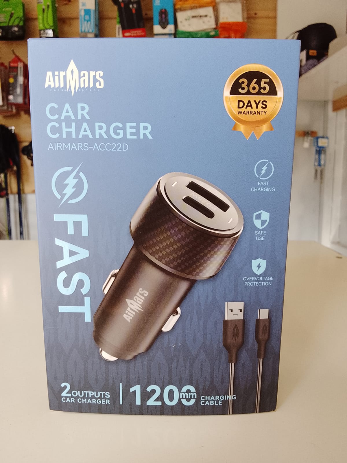 airmars car charger acc22d fast charger type cimage