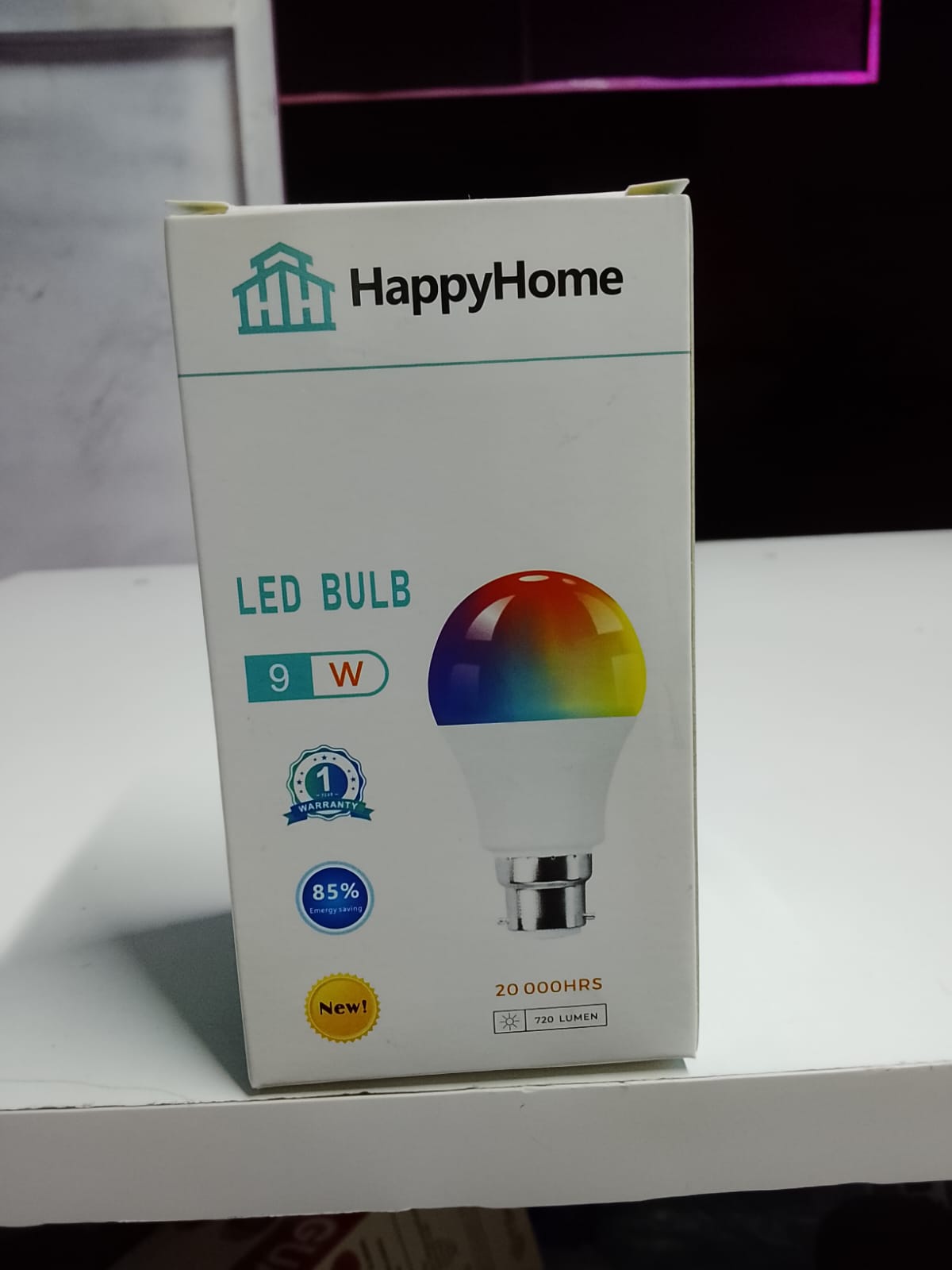 happy home bulb 7 colors 9 wattsimage
