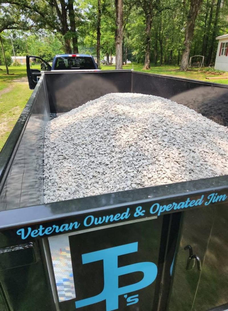 Gravel in truck