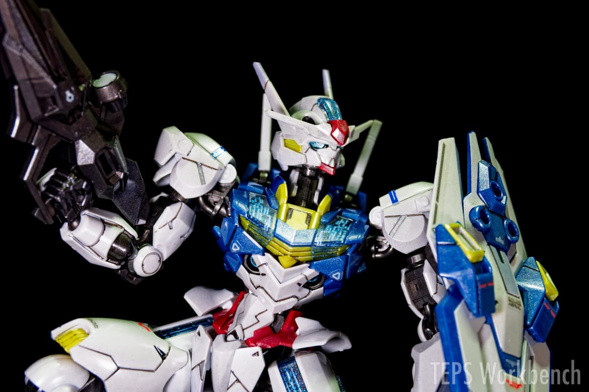 HG 1/144 ガンダムエアリアル パーメットスコア・シックス 製作記録｜クリアシルバーでラメ感を強めた綺麗目メタリック