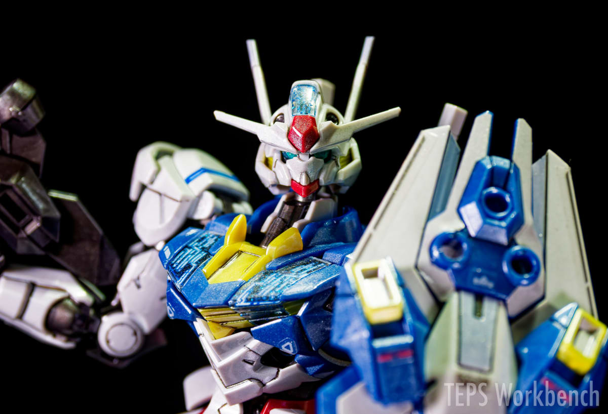 HG 1/144 ガンダムエアリアル パーメットスコア・シックス 製作記録｜クリアシルバーでラメ感を強めた綺麗目メタリック