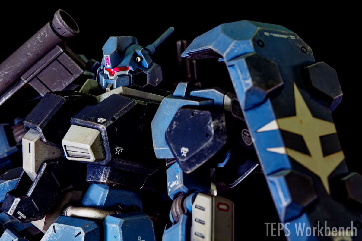 HG 1/144 グスタフ・カール00型 製作記録｜自衛隊カラーのブルー2色で塗り分け
