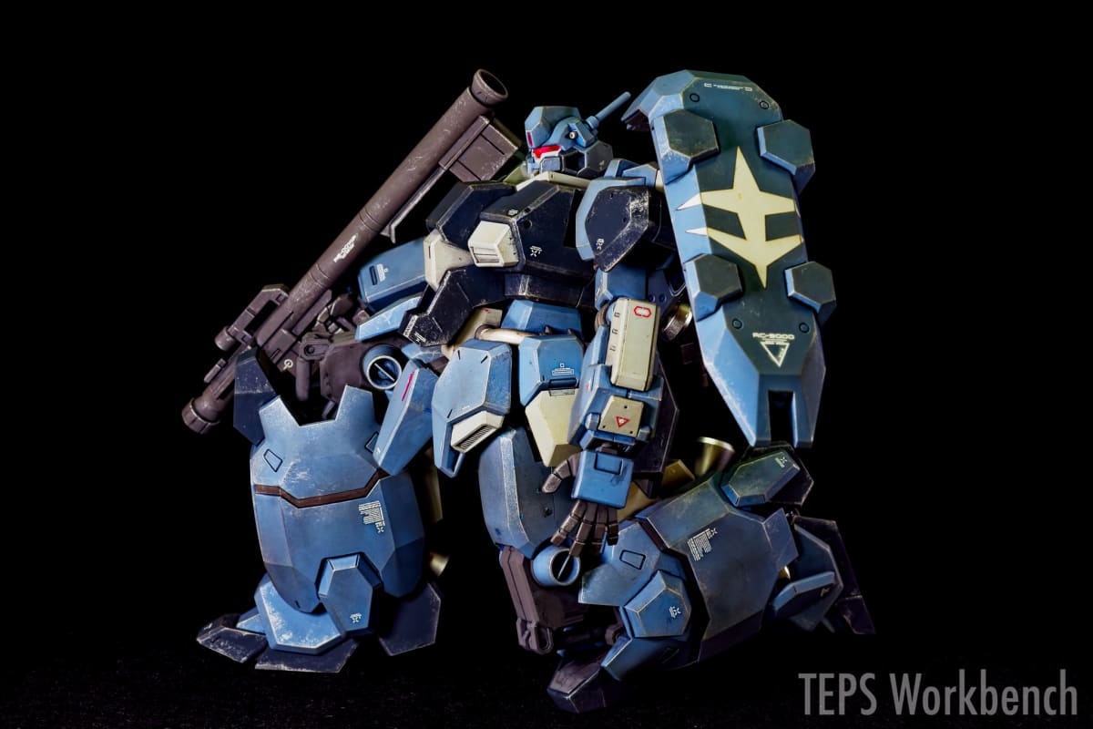 HG 1/144 グスタフ・カール00型 製作記録｜自衛隊カラーのブルー2色で塗り分け