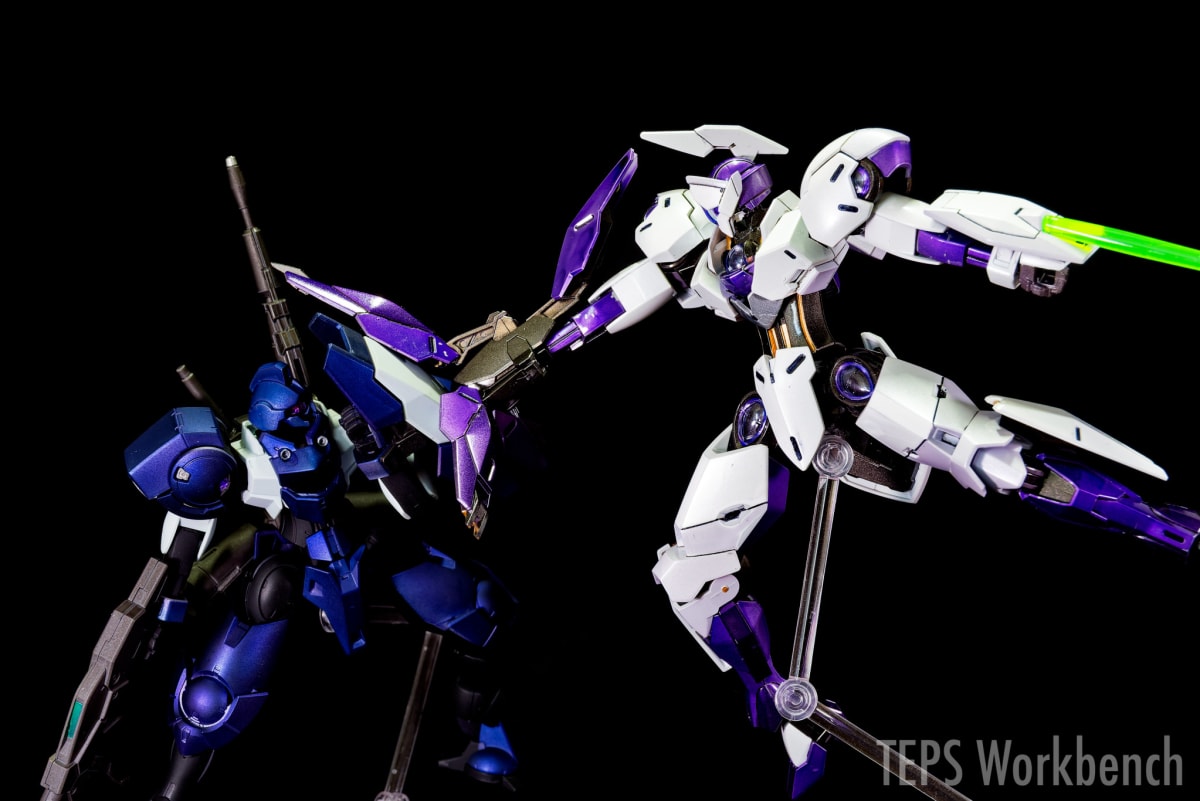 HG 1/144 ミカエリス 製作記録｜白と紫を明暗2色で塗り分け