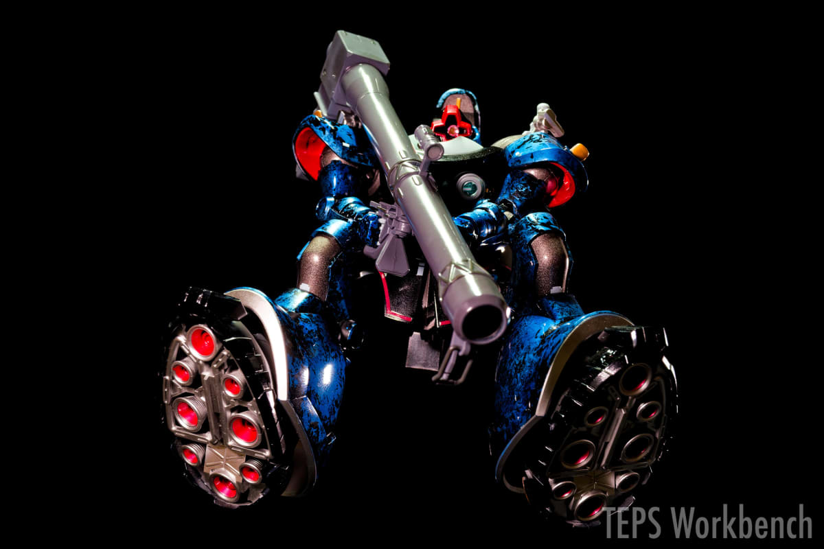 HG 1/144 シャリア専用リック・ドム 製作記録｜ウエットティッシュで大失敗、ラップ塗装で大理石模様にリカバリー