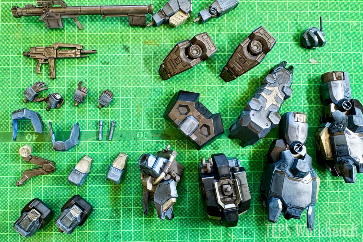 HG 1/144 グスタフ・カール00型 — 初挑戦のウォッシング。ここまでやって問題ないのか不安になりながら実施しました