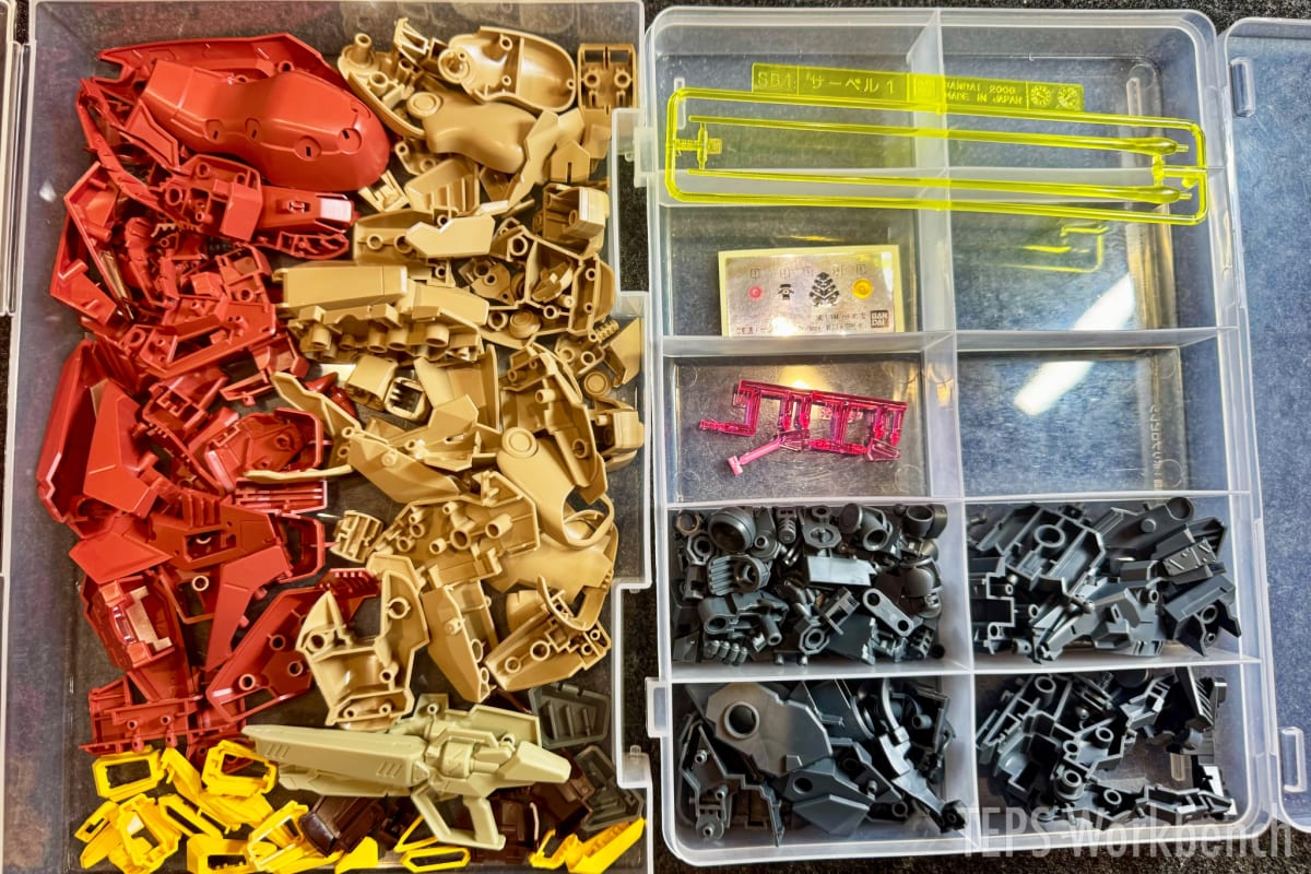 HG 1/144 メッサーM01型（ガウマン機） — ゲート処理後。アルティメットニッパー2度切り＋ガラスヤスリ仕上げ