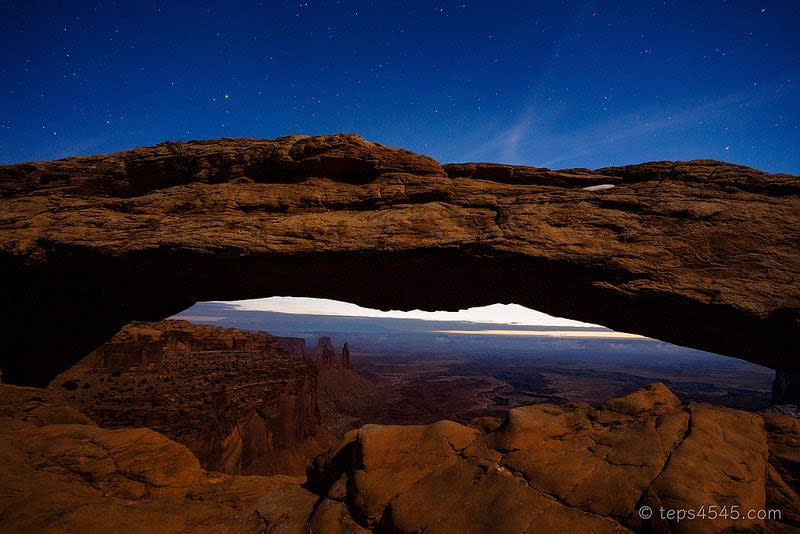Mesa Arch - Stars and Snowflake Shine