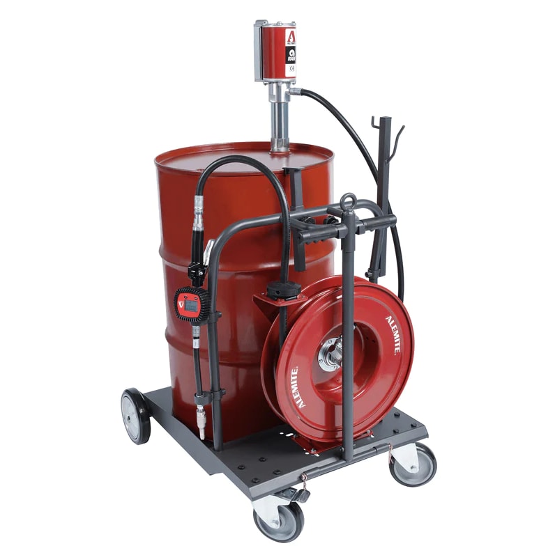 Alemite offers a durable line of bulk fluid products, including tank and trolley packages.