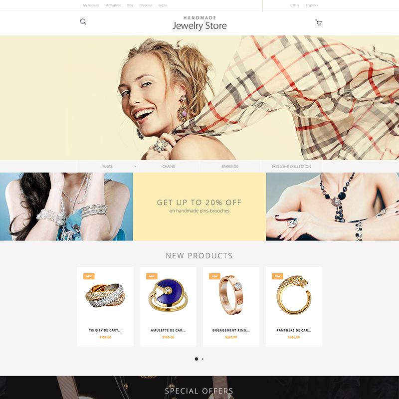 Handmade Jewelry Magento Theme