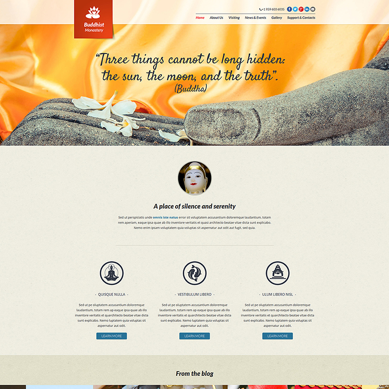 Buddhist Monastery Joomla Template