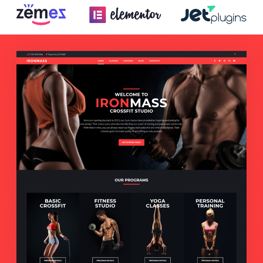 Gym Fitness Responsive Website Template