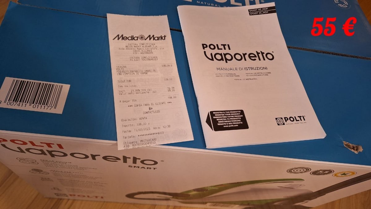 Продам пароочиститель POLTI. Почти новый (3 раза использовали). 55 €. Аликанте. 1