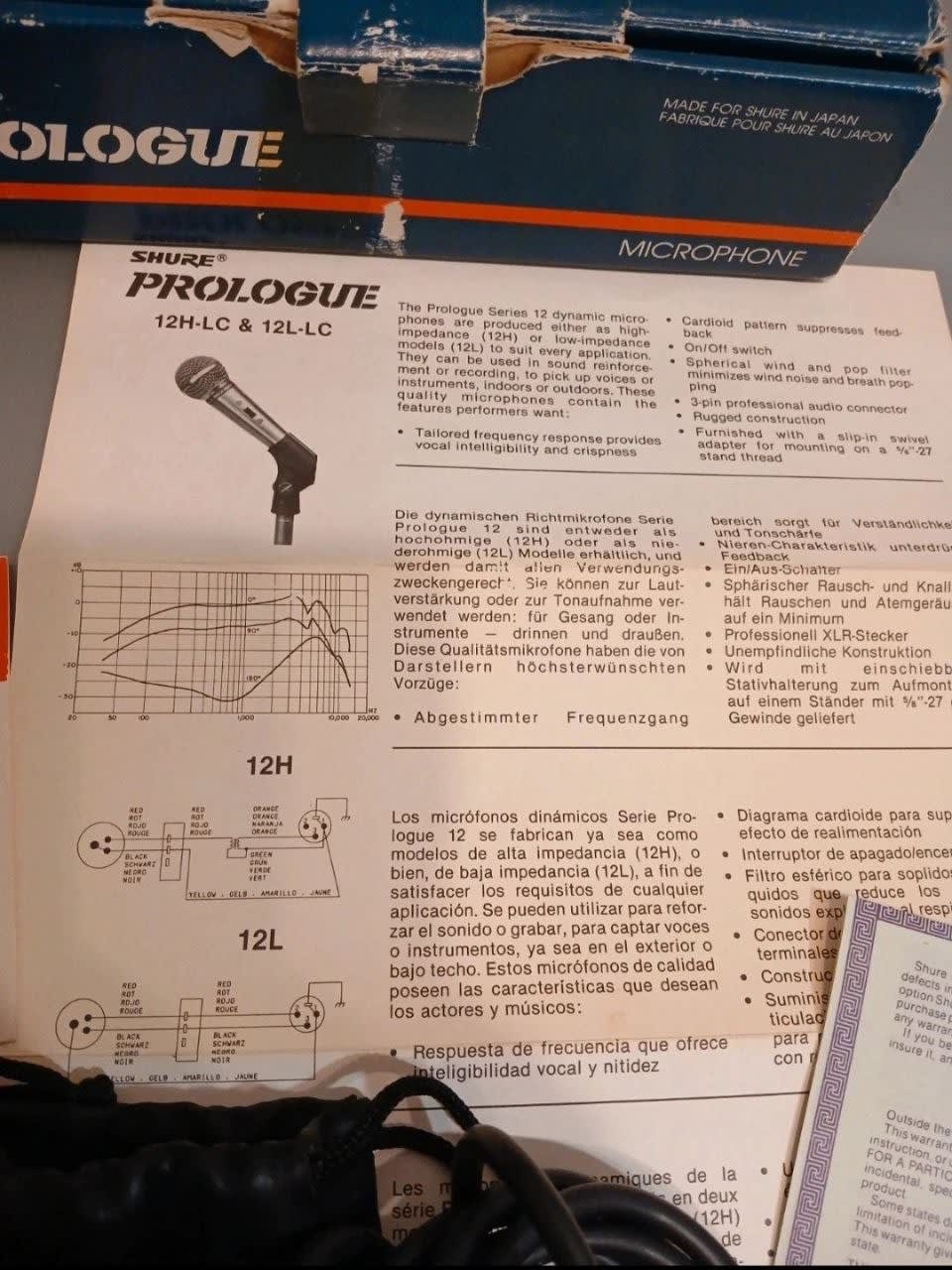 Микрофон Shure Prologue 12L - LC 6