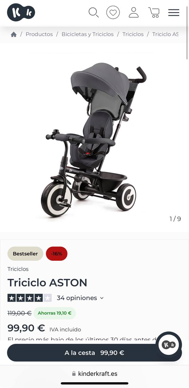 Продам трицикл-трансформер Kinderkraft Aston. 