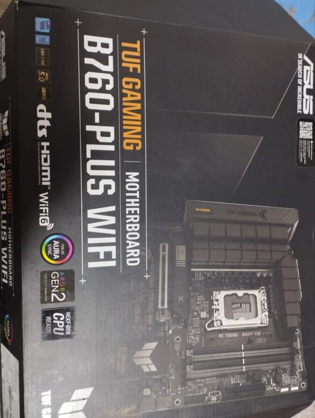 Продаю материнскую плату ASUS TUF Gaming B760-Plus WiFi в очень хорошем состоянии, использовалась по