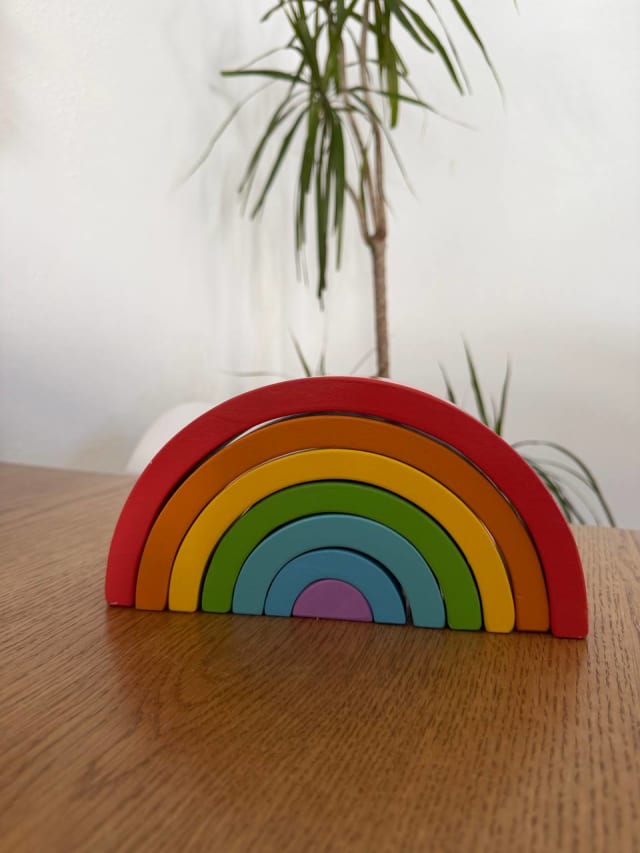 Деревянная игрушка-радуга Montessori 