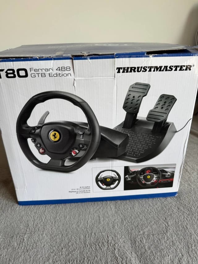 Продам руль Thrustmaster Ferrari T80 488 GTB для гоночных симуляторов. Подходит для PC, PS5 и PS4. 