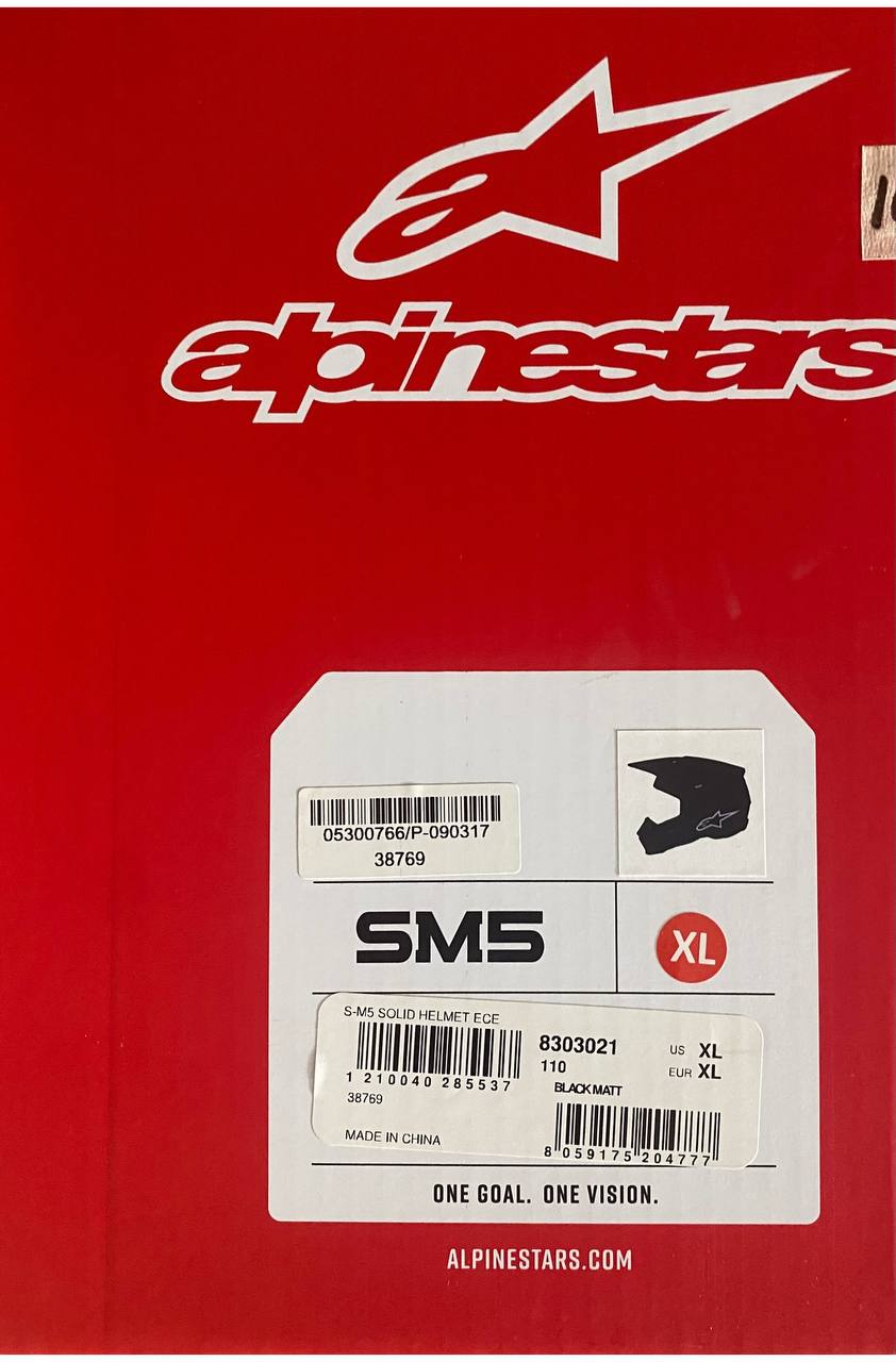 Шлем Alpinestars S-M5 Solid: Матовый. 