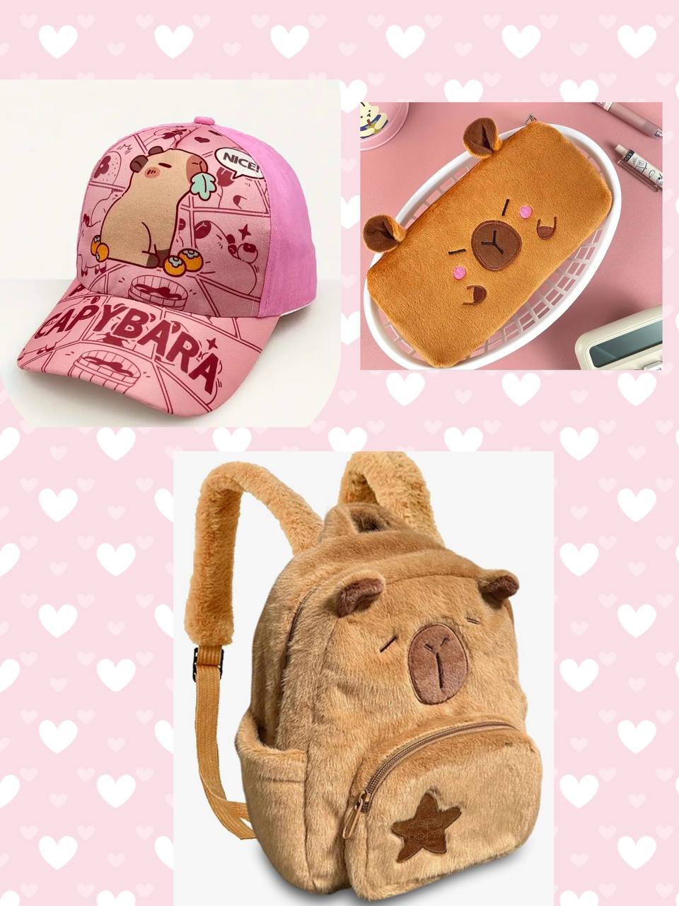 🎒🧢 Милі набірчики з капібарою 🧸💕