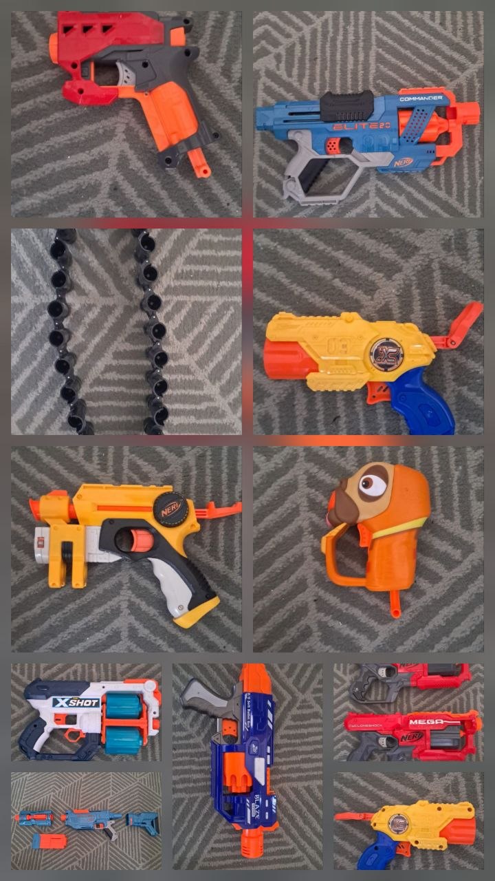 Продам пакет Nerf , с патронами, без дефектов, все работает 