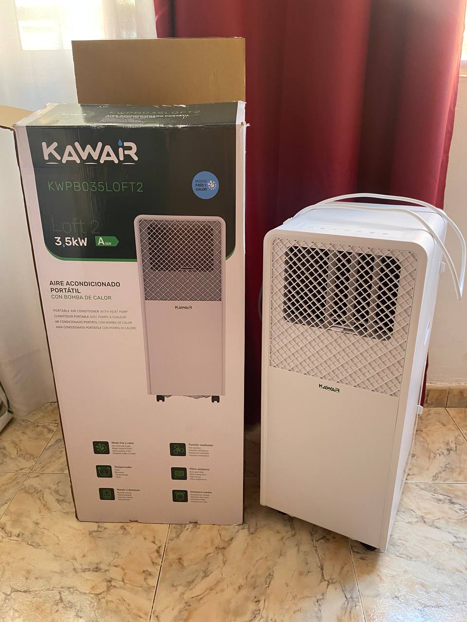 Продам напольный кондиционер на холод и тепло, новый, пользовался один раз нам не подошло. Цена 180€