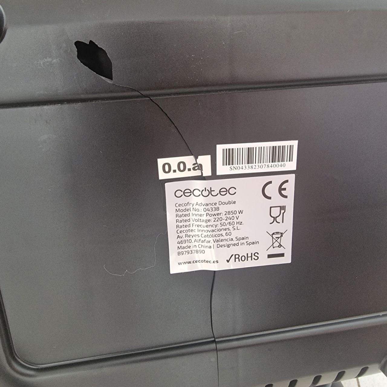Продаем Аэрогриль Cecotec Cecofry Advance Double 2