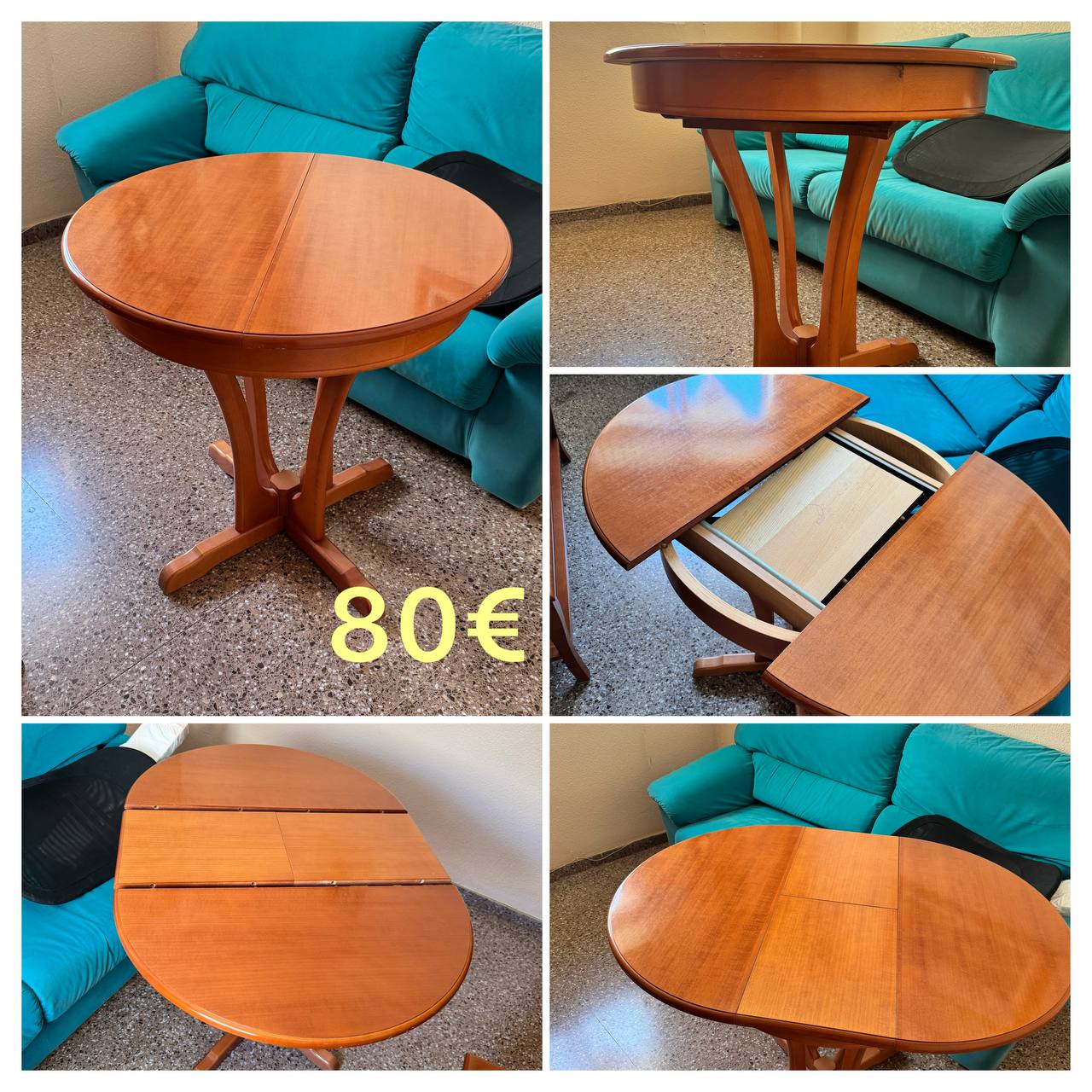 Продам круглый раздвижной стол из массива дерева 