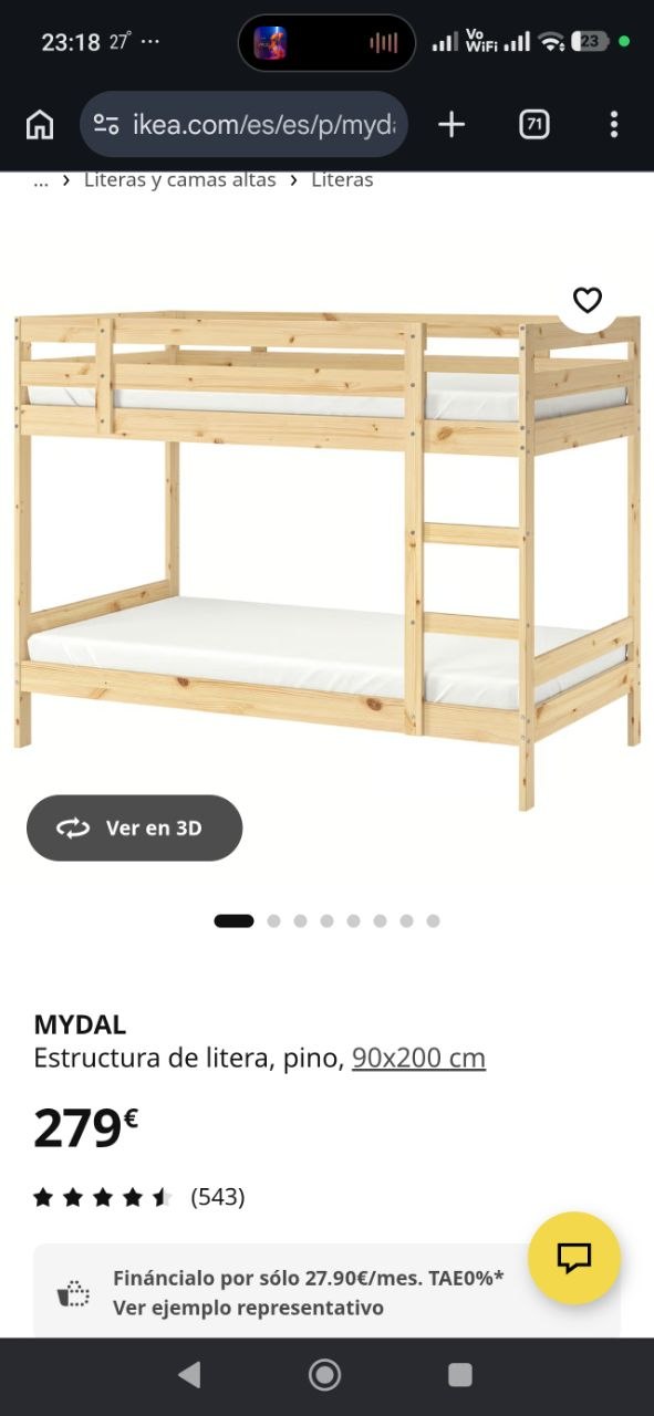Продам двухэтажную кровать Икеа. Состояние отличное. 50 евро. Самовывоз Кампейо. 3