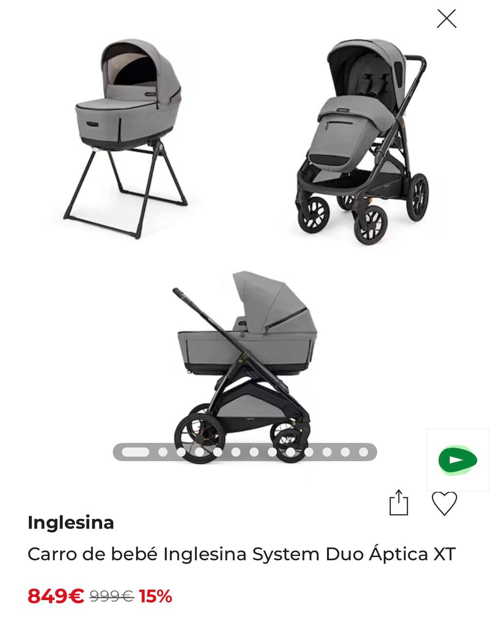 Коляска Inglesina Aptica XT — полный комплект