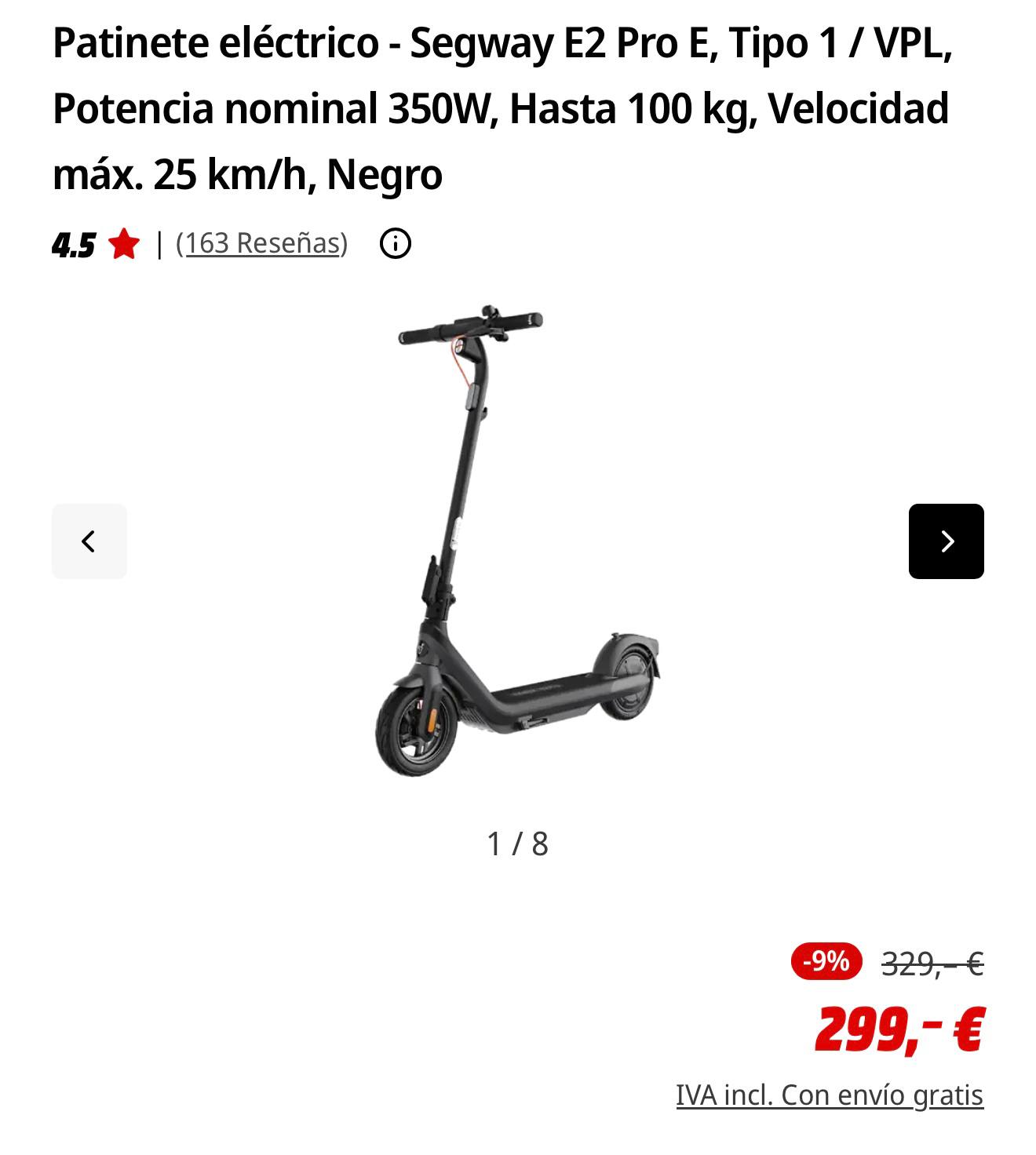 Patinete eléctrico - Segway E2 Pro
