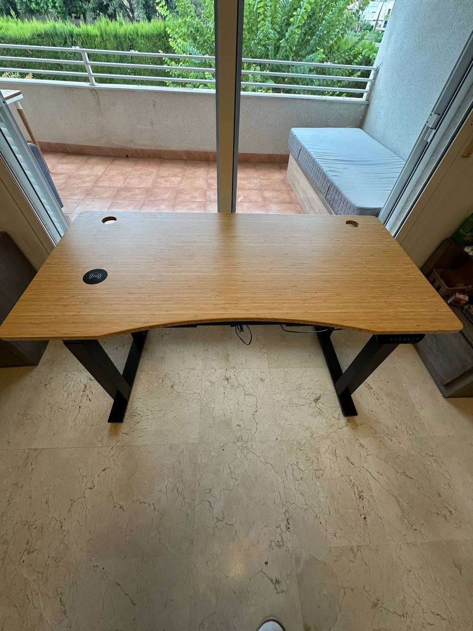 Электрический стол FlexiSpot E7 140×70 см, бамбук