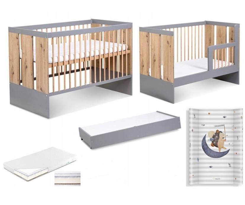 Продаю детскую кроватку LittleSky Pauline (120х60). Цвет графит + дуб, смотрится очень стильно. Сост