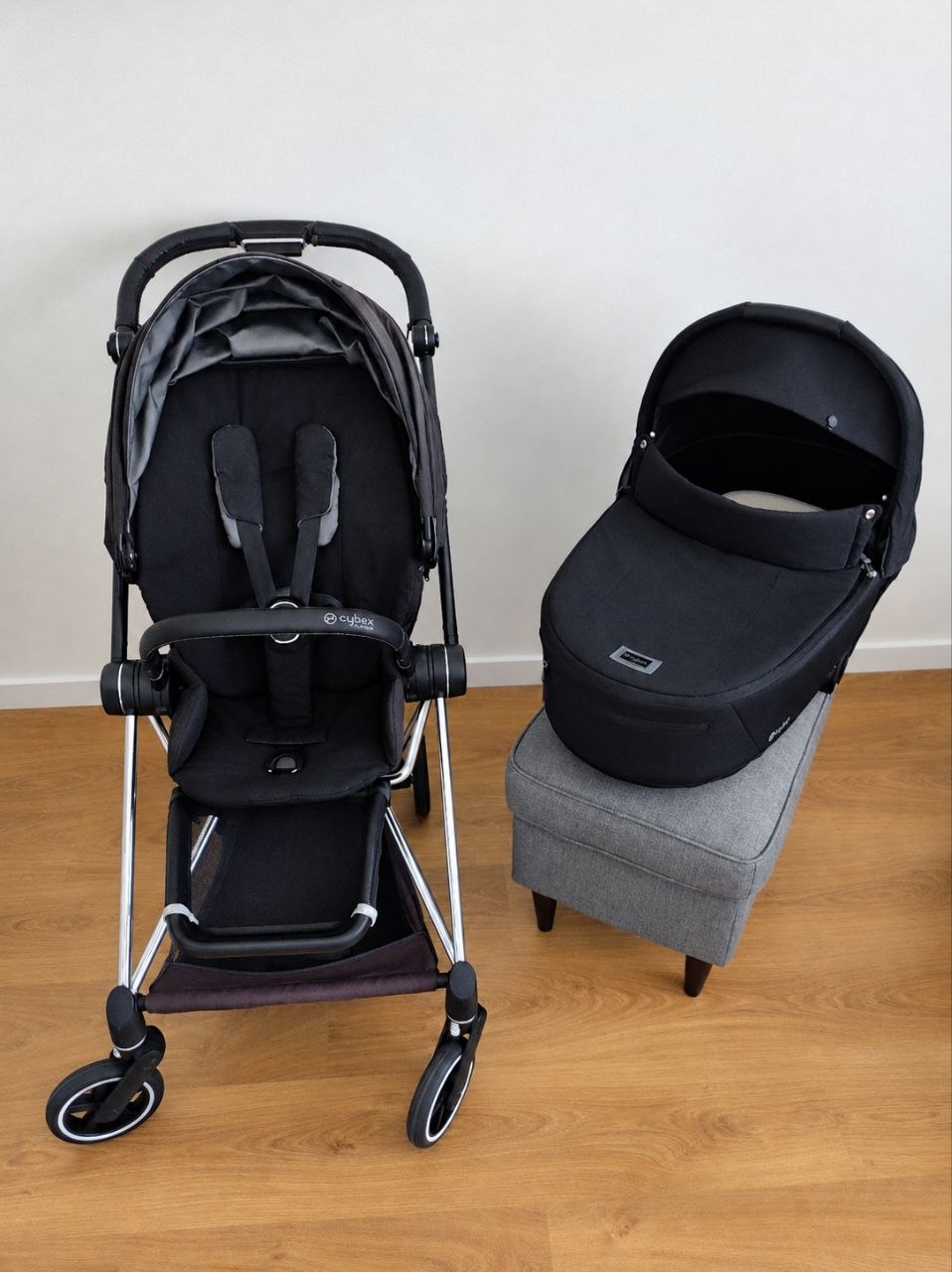 Коляска Cybex Mios, прогулочный блок + люлька. Удобная, лёгкая, компактно складывается, проходимая. 