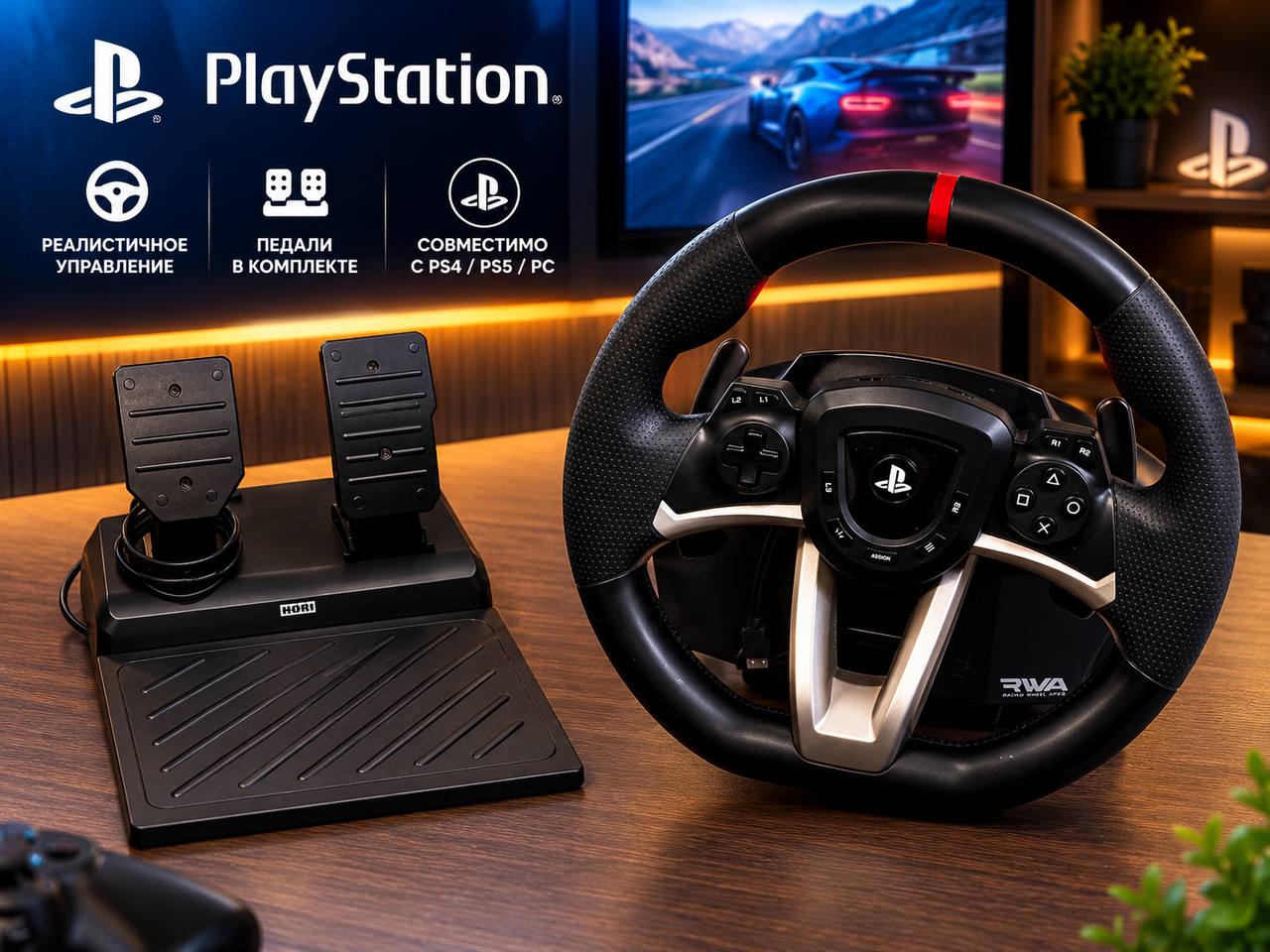 🏎️ Игровой руль HORI Racing Wheel Apex + педали
