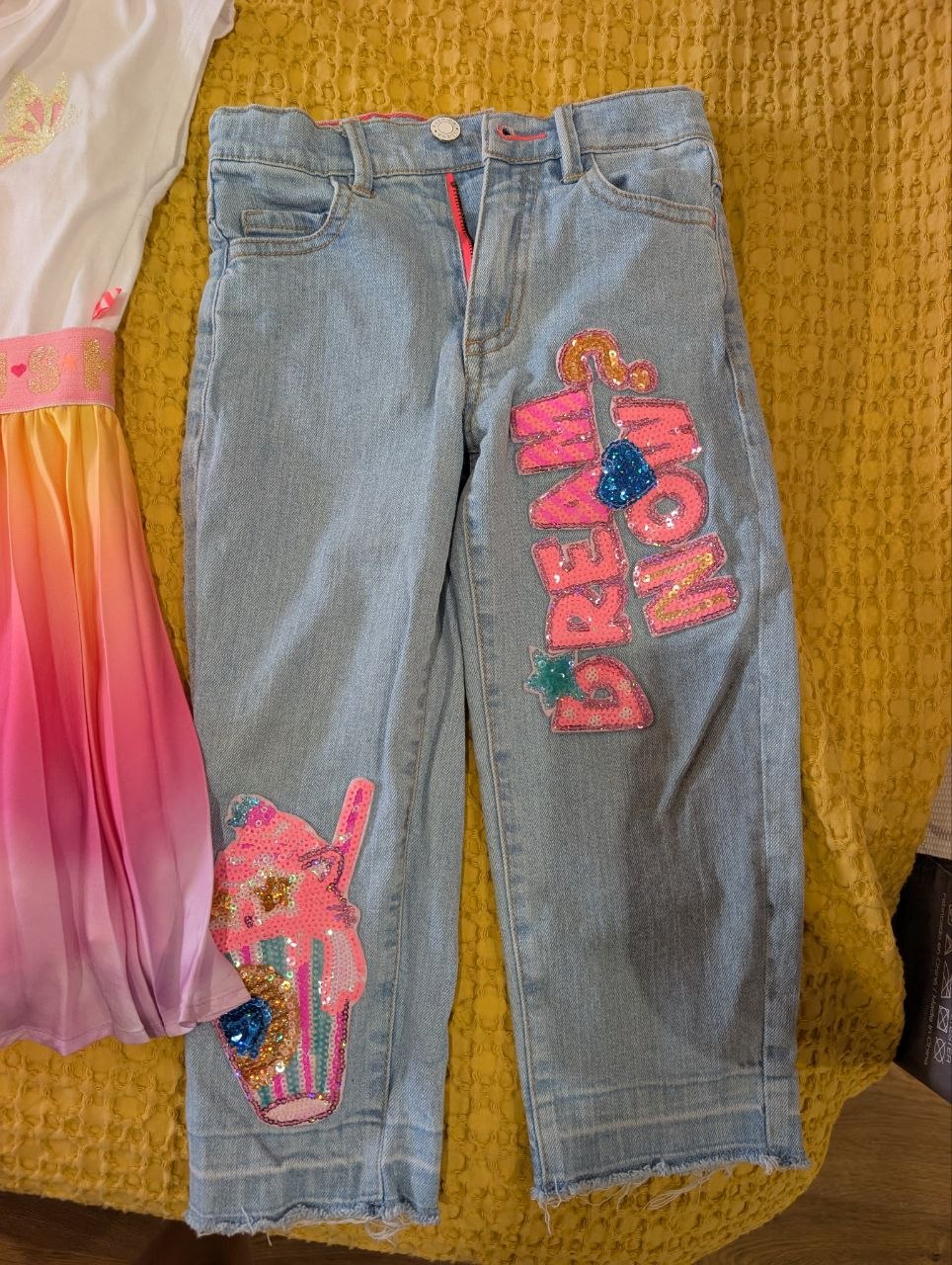 Комплект одежды для девочки 4 года, Billieblush платье, костюм, джинсы, Guess платье,boboli платье, 