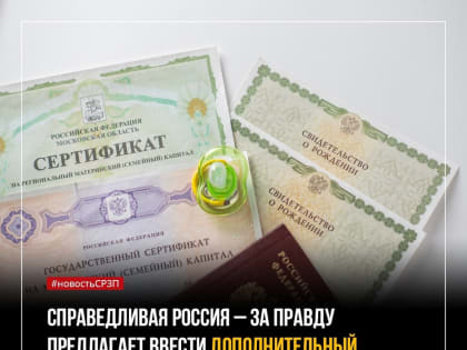 Социалисты России предлагают ввести маткапитал при рождении третьего и последующих детей